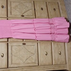 Nwot ladies tube top swim cover up dress. Tiered bottom with embroidery detail